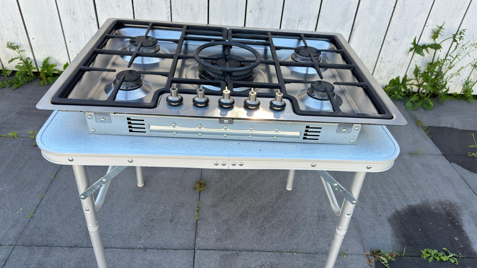 SMEG Piano Gas Kookplaat - 5 Pitten - Inbouw, Ophalen, Gebruikt, Inbouw, Gas