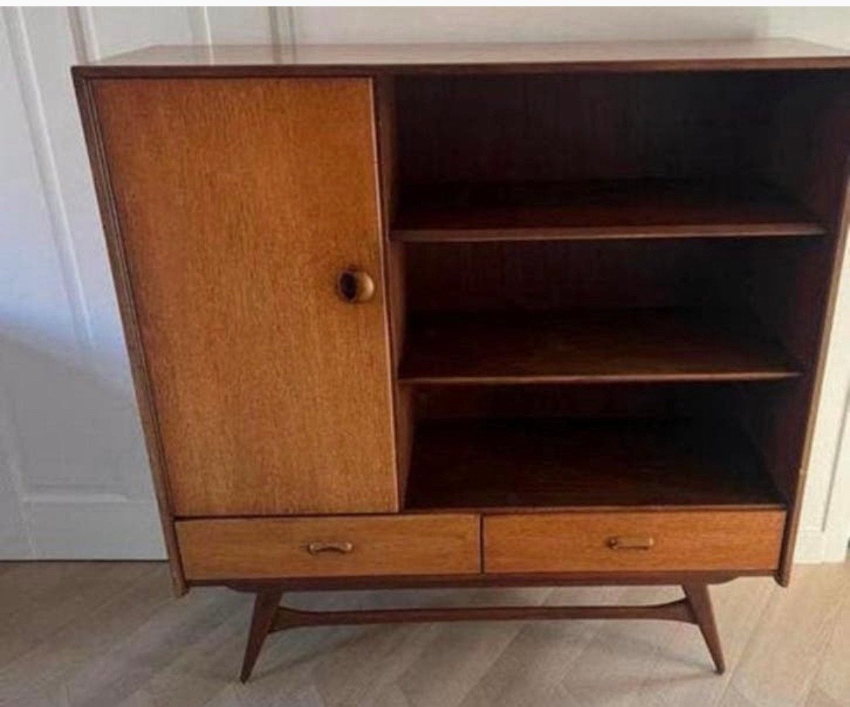 Vintage dressoir Louis van Teeffelen .. Wébé, Ophalen, Zo goed als nieuw, 25 tot 50 cm, 100 tot 150 cm