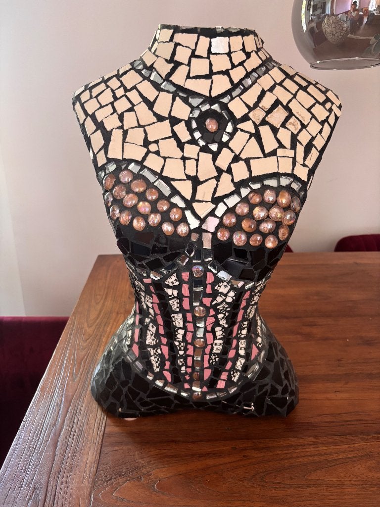 Unique Mosaic Female Torso Sculpture / Bust, Ophalen, Buste, 50 - 100 cm, Vrouw