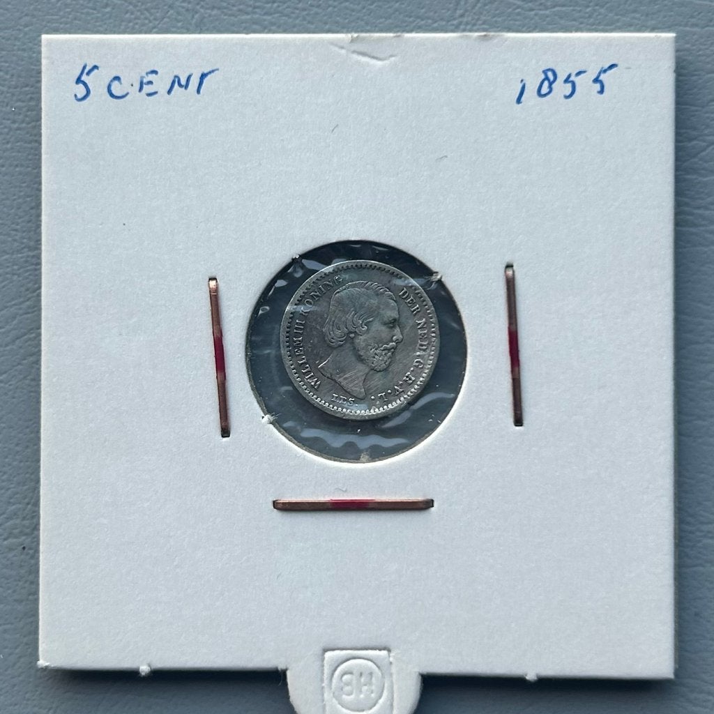 Nederlandse 5 cent 1855, Postzegels en Munten, Munten | Nederland, Ophalen, Koning Willem III