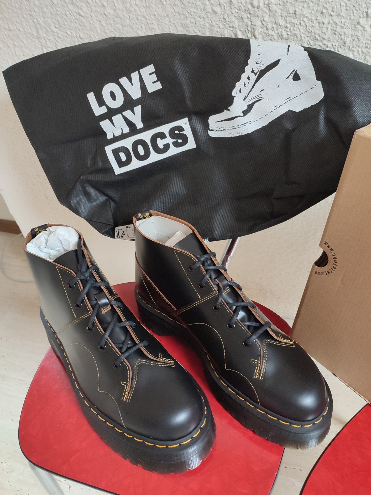 Splinternieuwe zeldzame Doc Martens Church Quad mt 47, Kleding | Heren, Zwart, Boots, Nieuw, Ophalen of Verzenden