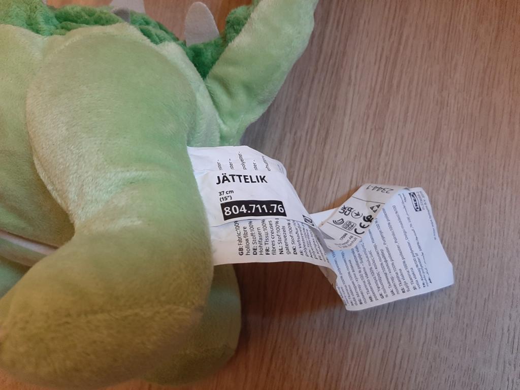 IKEA dinosaurus knuffel omkeerbaar dino, Ophalen of Verzenden