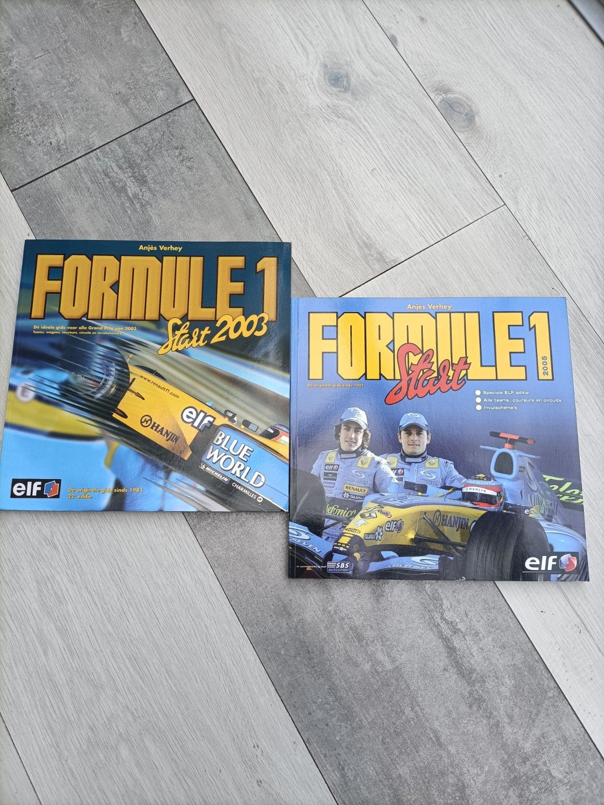Formule 1 Start 2003 & 2005 - Anjes Verhey, Ophalen of Verzenden, Gelezen, Anjes Verhey