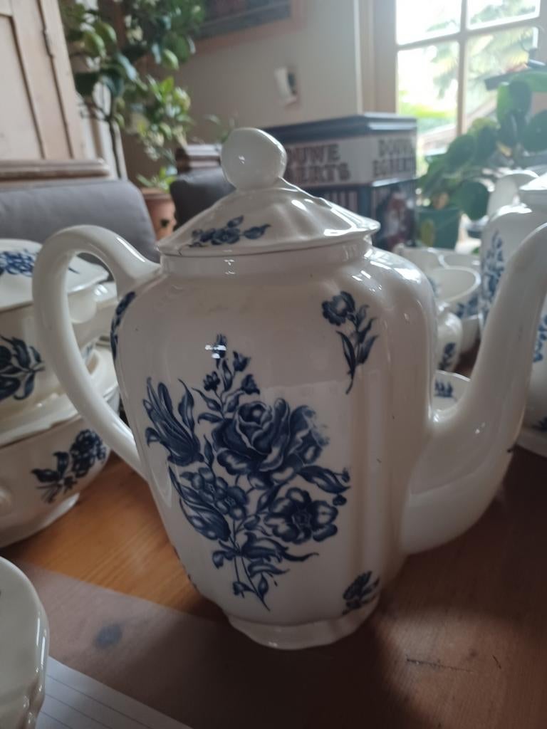 Koffiepot bouquet bleu regout, Ophalen of Verzenden
