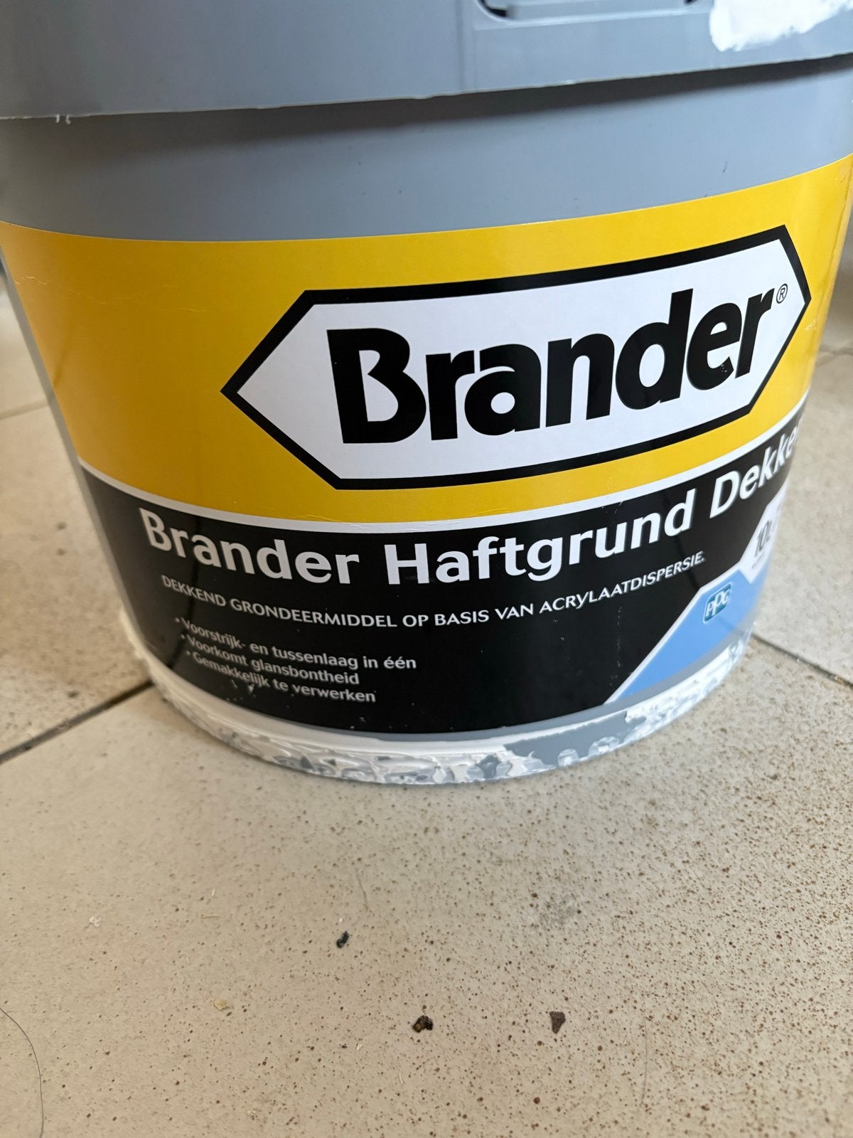 Brander Haftgrund Dekkend 10L - Nieuw (verpakking gelekt), Doe-het-zelf en Verbouw, Ophalen, Overige kleuren, 5 tot 10 liter, Nieuw