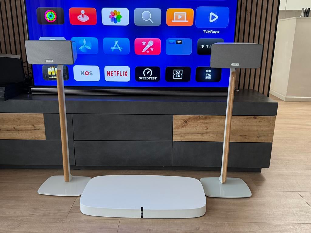 Sonos Base & Sonos Play 3  met stands en S2 ondersteuning, Audio, Tv en Foto, Luidsprekers, Ophalen, Sonos, Sonos, Front, Rear of Stereo speakers