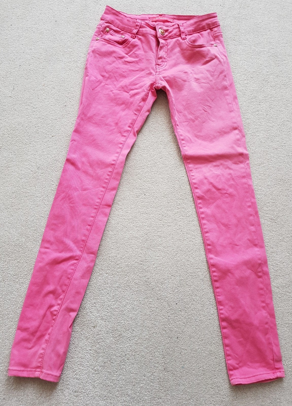 Roze spijkerbroek skinny jeans maat 36 broeken dames kleding, Verzenden, Zo goed als nieuw, W28 - W29 (confectie 36)