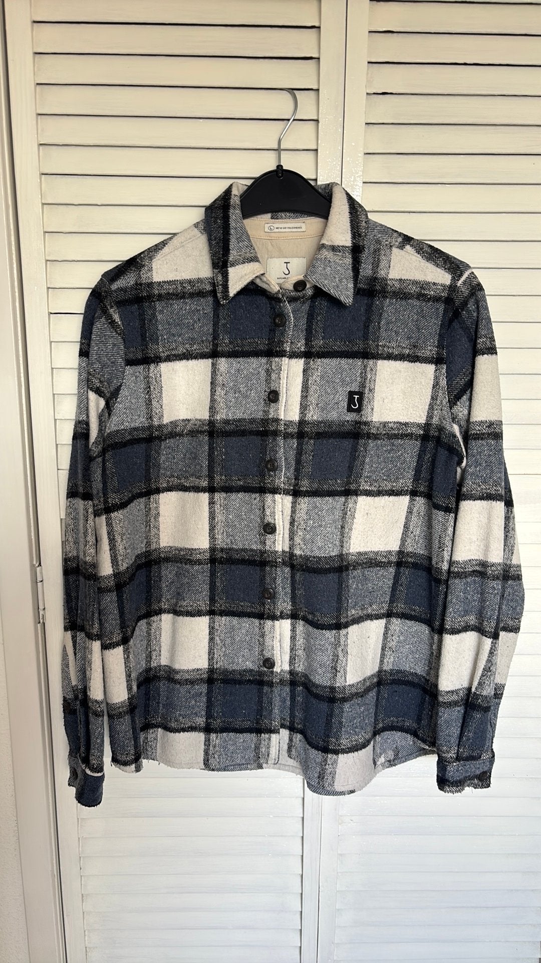 Butcher of blue blouse maat L, Ophalen of Verzenden, Zo goed als nieuw, Maat 38/40 (M), Blauw
