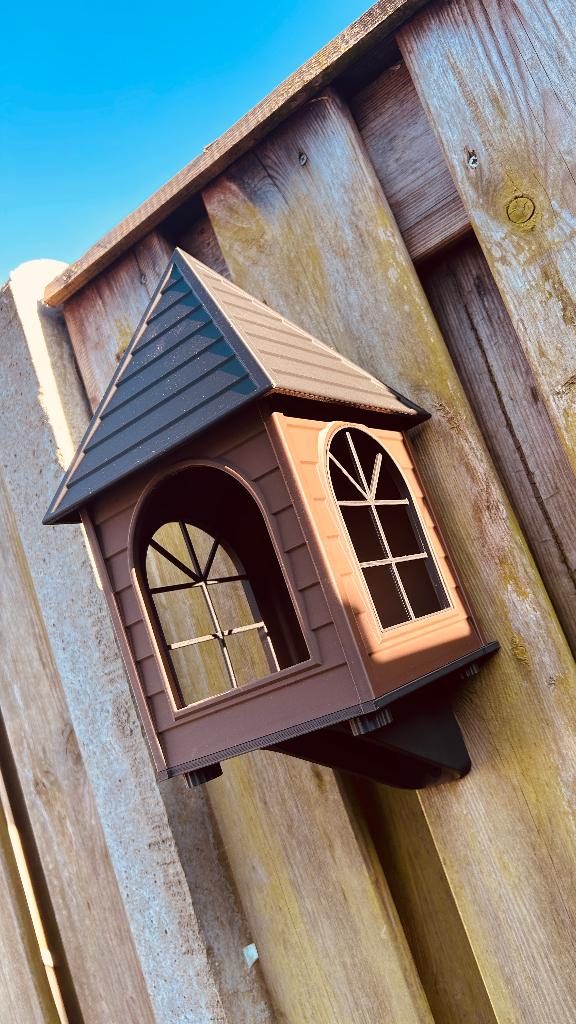 3D geprint vogelvoederhuisje met bevestigingsbeugel (PLA), Ophalen of Verzenden, Nieuw