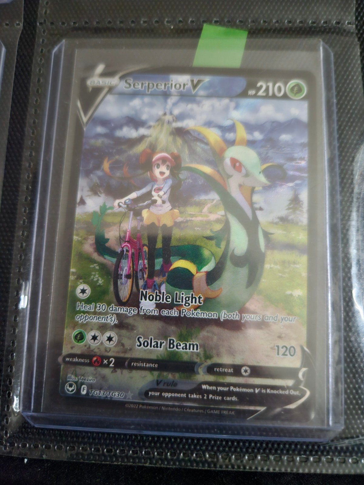 Pokemon Serperior V TG13/TG30 Silver Tempest, Ophalen of Verzenden, Zo goed als nieuw, Losse kaart, Foil