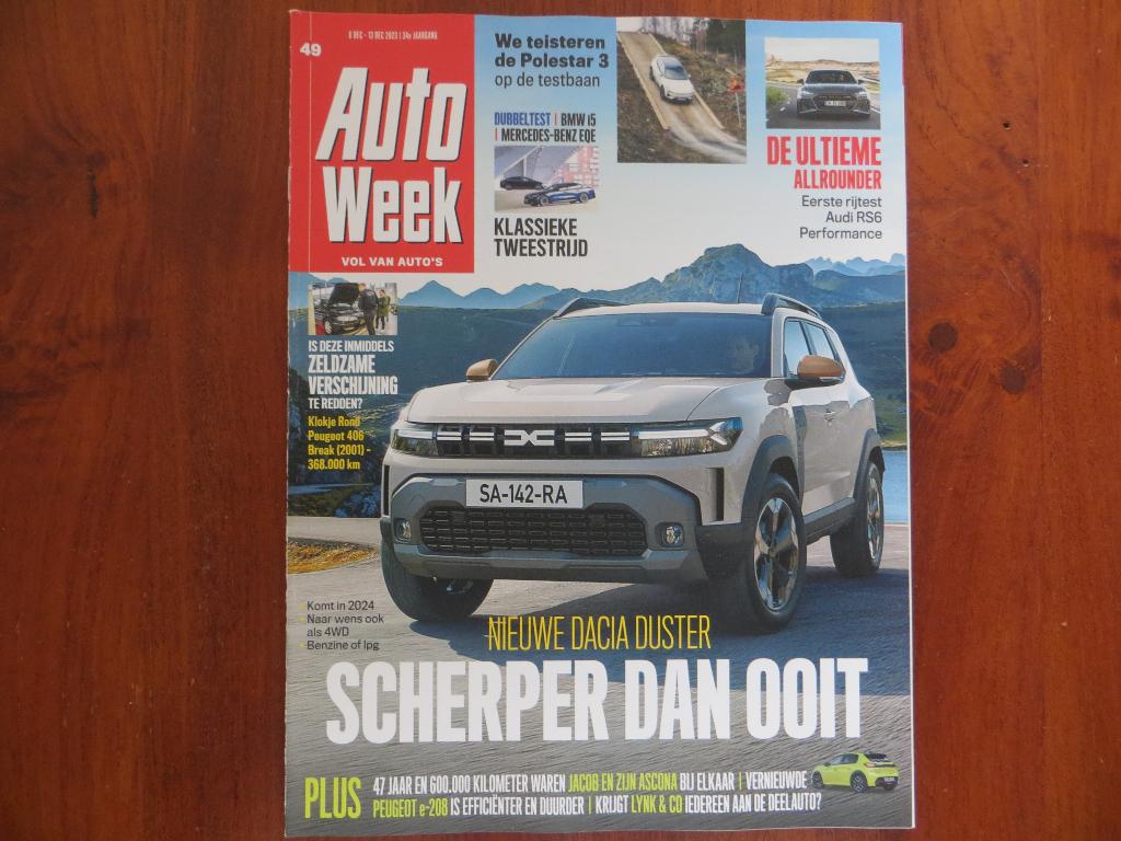 Autoweek 49 2023 Audi RS6 Performance, Dacia Duster, BMW i5, Boeken, Ophalen of Verzenden, Nieuw, Audi