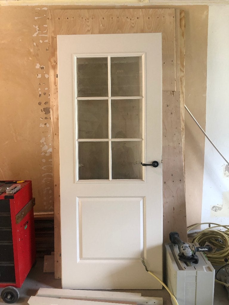 Binnendeur opdek met glas, Doe-het-zelf en Verbouw, Ophalen, Gebruikt, Binnendeur, Glas