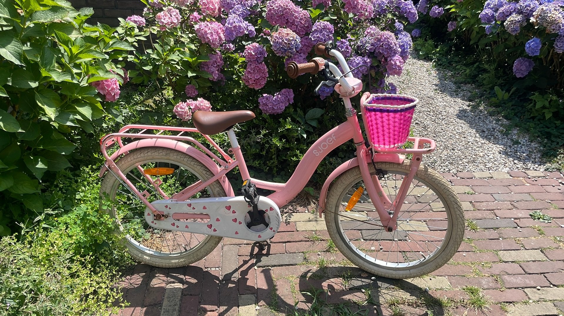 Sjoef meisjesfiets 20 inch, Fietsen en Brommers, Terugtraprem, Ophalen of Verzenden, 20 inch, Handrem