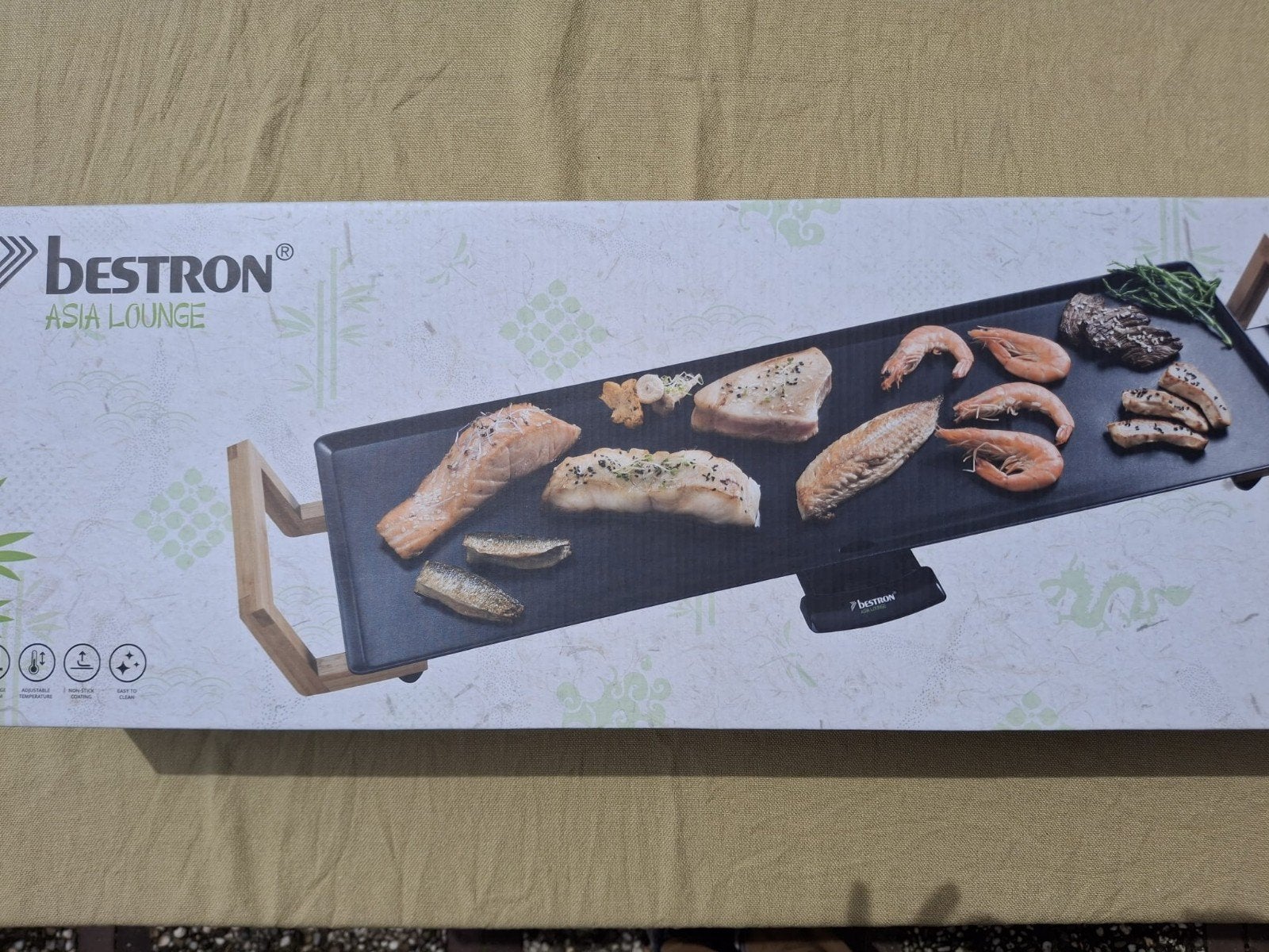 Nieuwe Bestron asia lounge xl grillplaat  nieuw in de doos!, Ophalen, Nieuw, Tafelgrill