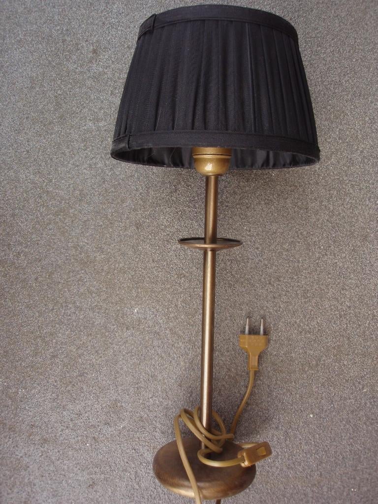 Trendy zwart tafel-dressoir lampje met organza lampenkap, Ophalen of Verzenden, Zo goed als nieuw, Overige materialen, Minder dan 50 cm