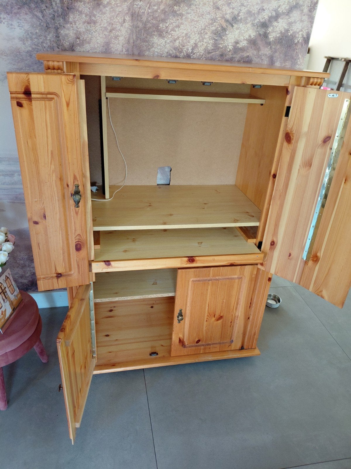 werkkast / computer/tvkast hxbxd = 145x102x57cm, Ophalen, Gebruikt, 70 tot 120 cm, 120 tot 170 cm