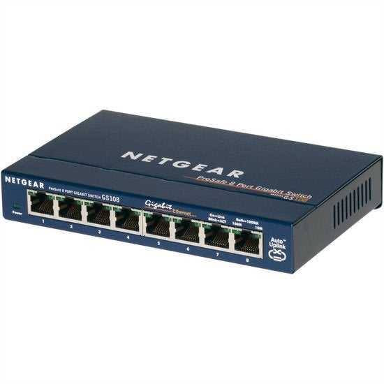 NETGEAR GS108 - Netwerk Switch  - 1 Gbps - 8 poorten, Verzenden, Nieuw