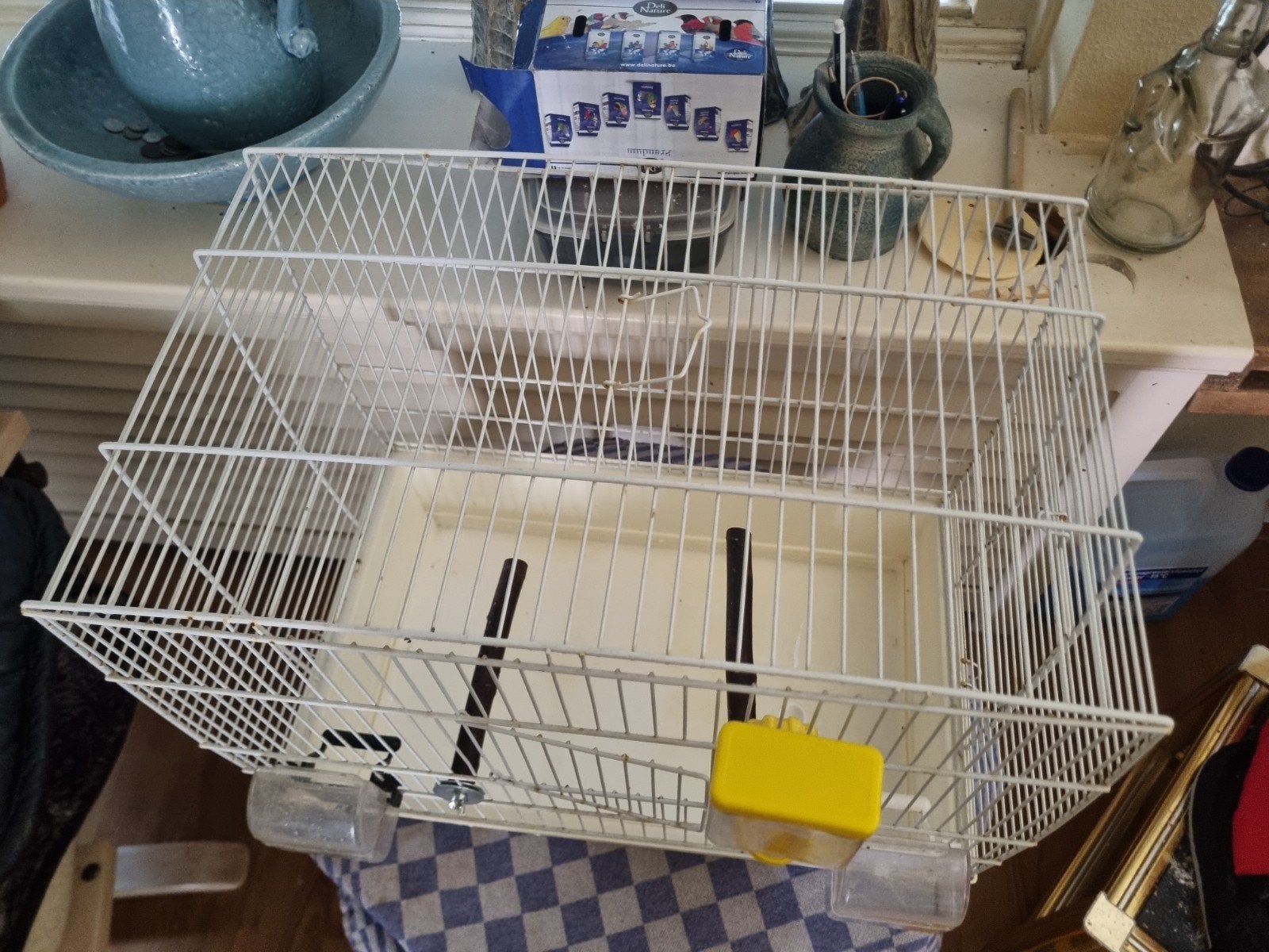 Kanarie kooi , compleet .., Dieren en Toebehoren, Ophalen of Verzenden, Gebruikt, Metaal, Vogelkooi