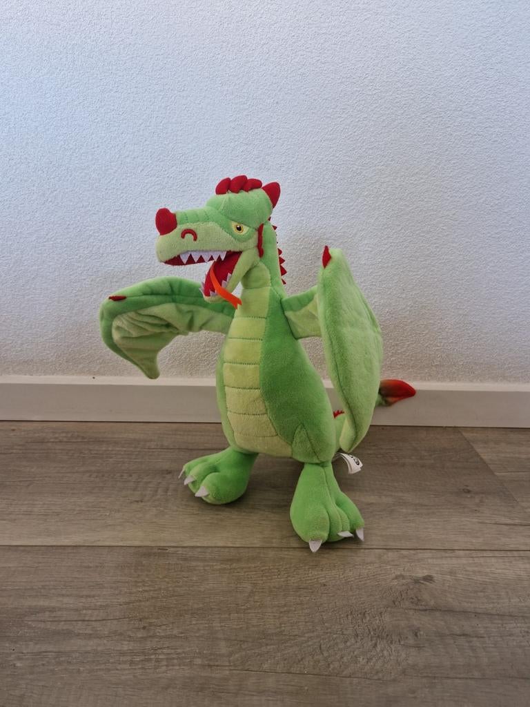Knuffel plush pluche draak efteling groen sprookje, Ophalen of Verzenden, Zo goed als nieuw, Overige typen