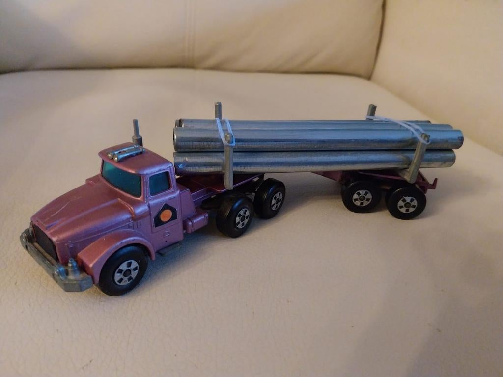 Vintage Matchbox Superkings K-10 Scammell pipe transporter, Verzenden, Gebruikt, Bus of Vrachtwagen, Matchbox