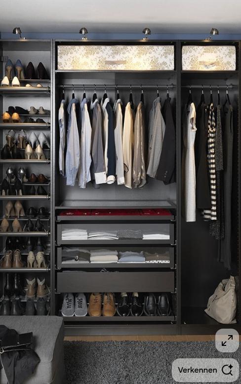 IKEA PAX zwart bruin 100x58x236cm, Ophalen, 200 cm of meer, Met klep(pen), 50 tot 100 cm