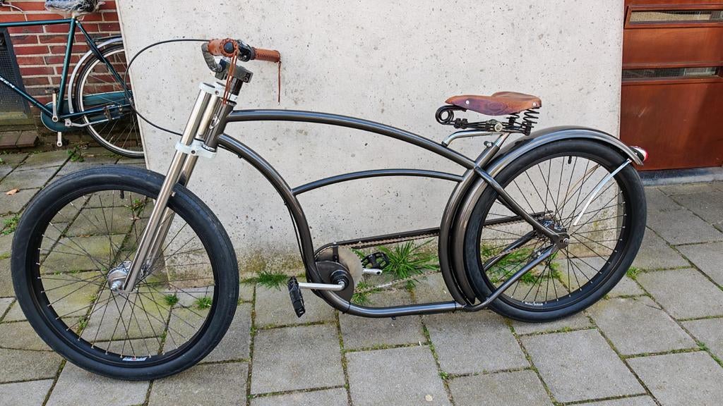 Basman project 346 custom cruiser fiets, Terugtraprem, Versnellingen, Minder dan 49 cm, Zo goed als nieuw