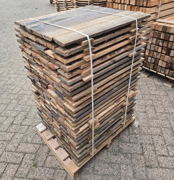150x Sloophout planken 70 cm - DROOG - Kopmaat 100x20mm, Tuin en Terras, Palen, Balken en Planken, Ophalen, Gebruikt, Minder dan 180 cm