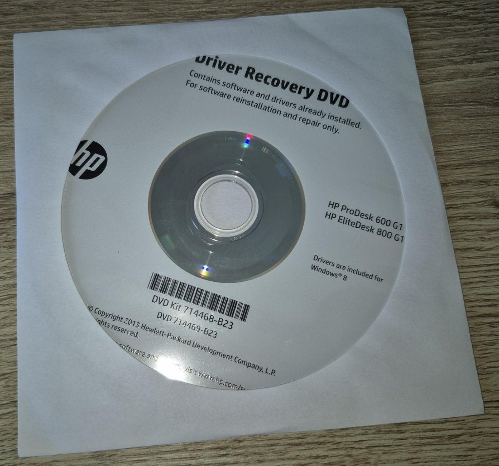 HP Driver Recovery DVD - ProDesk 600 G1, 800 G1 - Voor Win 8, Computers en Software, Ophalen of Verzenden, Gebruikt, Windows