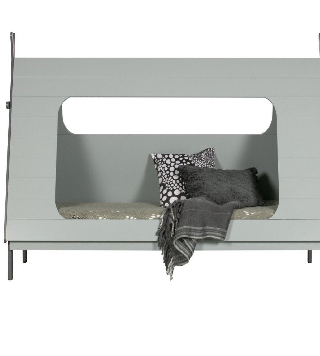 WOOOD betongrijs kinderbed/Tipi bed, 85 tot 100 cm, Gebruikt, 180 cm of meer, Ophalen