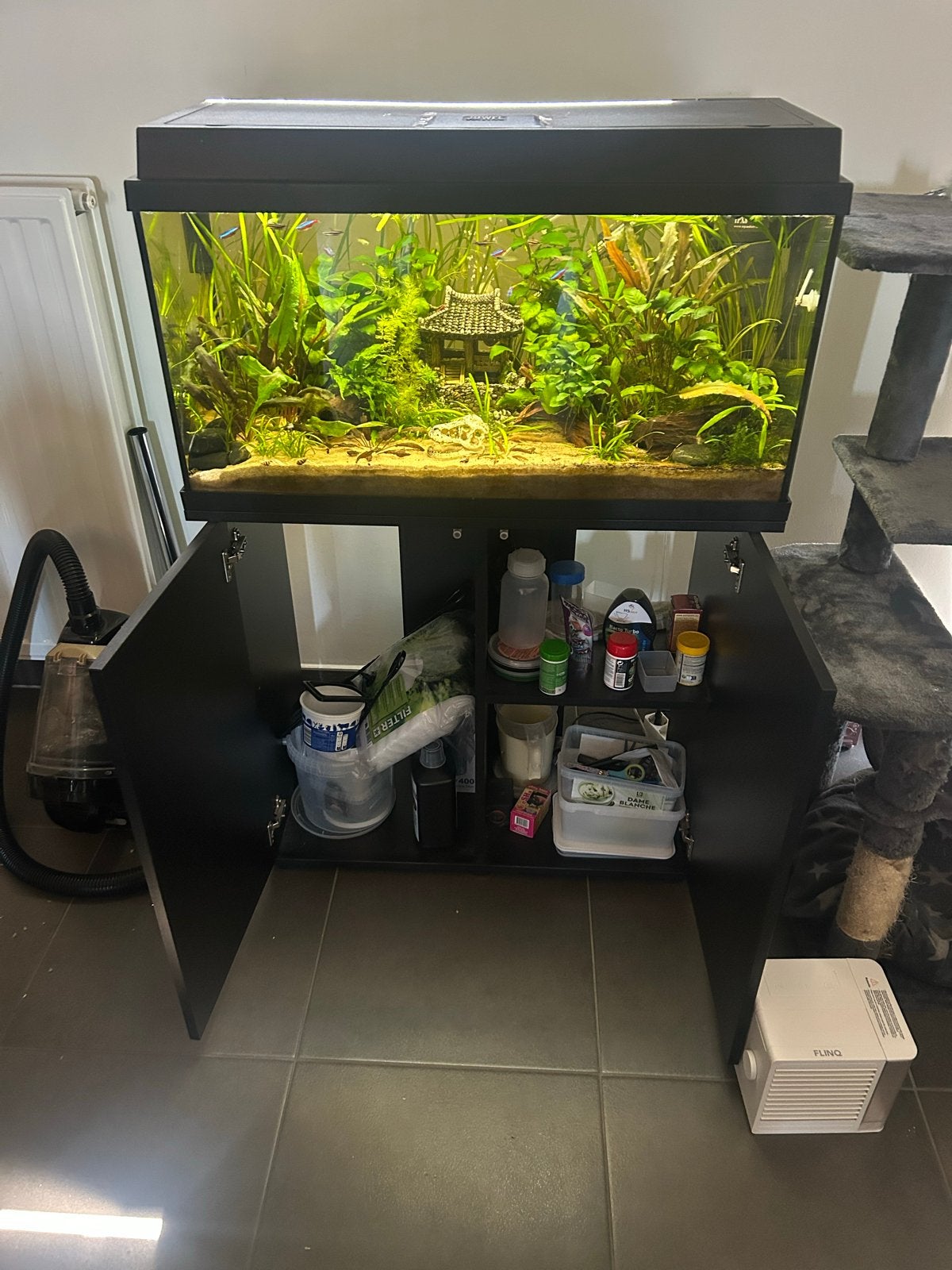 Aquarium + onderkast, Ophalen, Leeg aquarium
