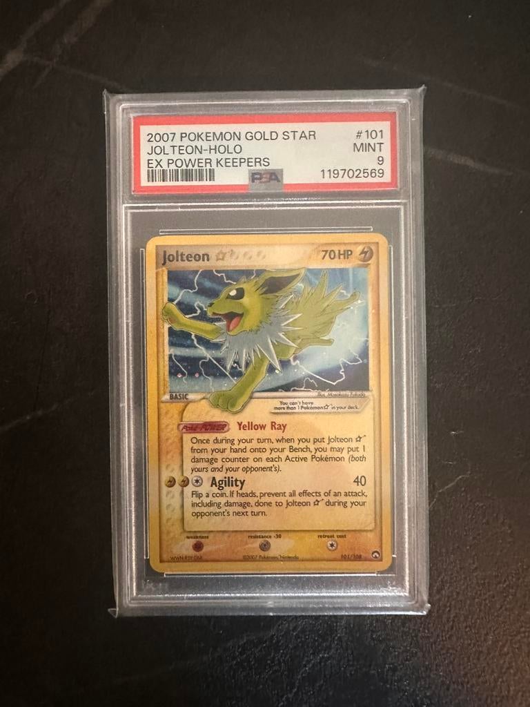 Gold star jolteon PSA 9, Ophalen, Zo goed als nieuw