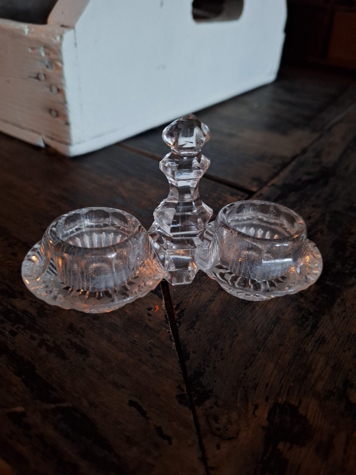 Peper & zoutstel glas jaren 20/30, Ophalen of Verzenden