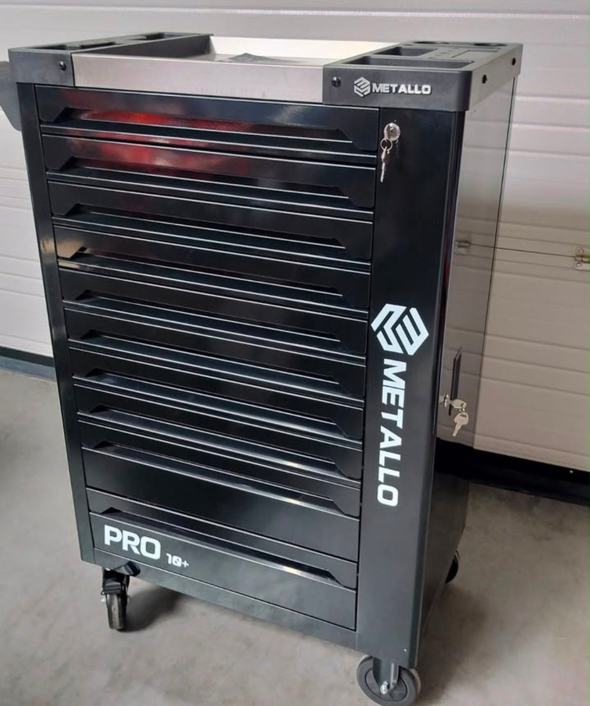 Metallo PRO 18+ Gereedschapswagen met 10 gevulde laden, Ophalen, Zo goed als nieuw, Gereedschapsopslag, Metallo