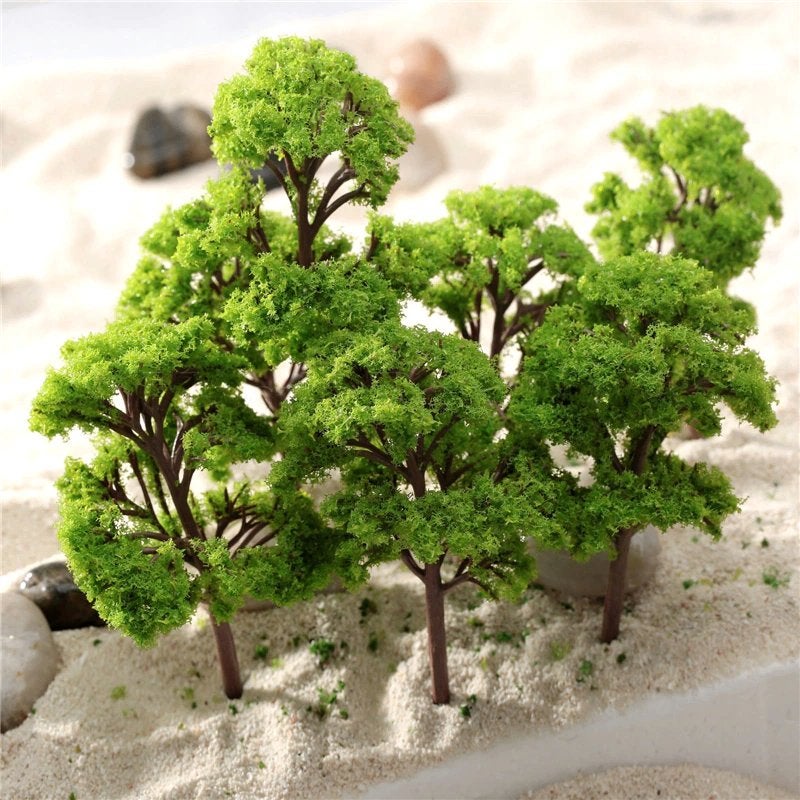 10x Miniatuur Bomen / Boom Trein Landschap Schaal Diorama, Verzenden, Nieuw, 1:50 of kleiner