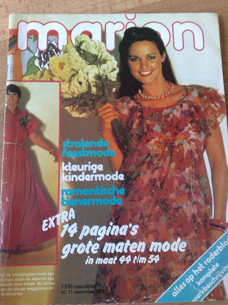 Marion kledingpatronen november nr. 11 / 1978, Hobby en Vrije tijd, Kledingpatronen, Verzenden, Zo goed als nieuw, Vrouw, Marion