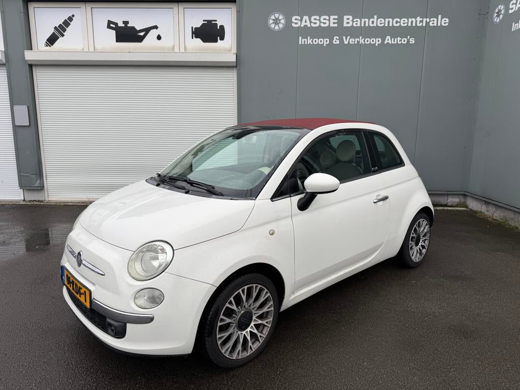 Fiat 500 1.4 16V 73KW C 2009 Wit, 31 €/maand, 4 cilinders, 100 pk, Wit