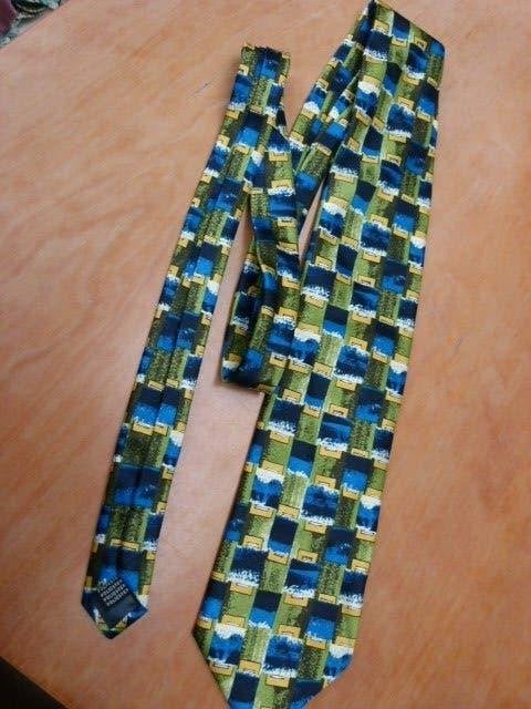 Stropdas in kleurtjes patroon vintage, Ophalen of Verzenden, Zo goed als nieuw, Meerkleurig, Met patroon