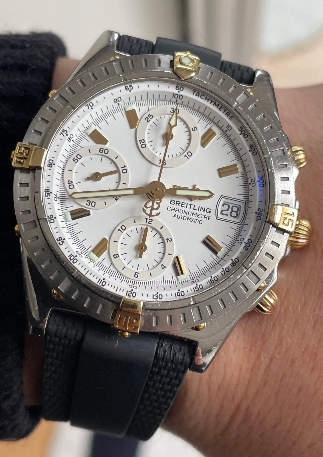 Breitling Chronomat B13352 goud18k/staal, Sieraden, Tassen en Uiterlijk, Horloges | Heren, Overige materialen, Breitling, Polshorloge
