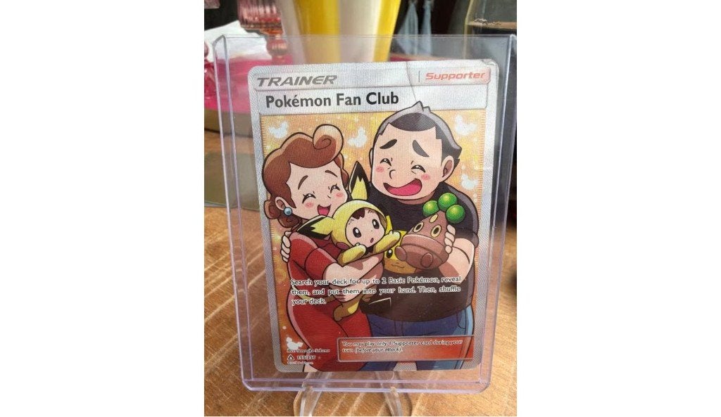 Pokemon Fan Club – Full Art Supporter – Cosmic Eclipse, Ophalen of Verzenden, Zo goed als nieuw, Losse kaart