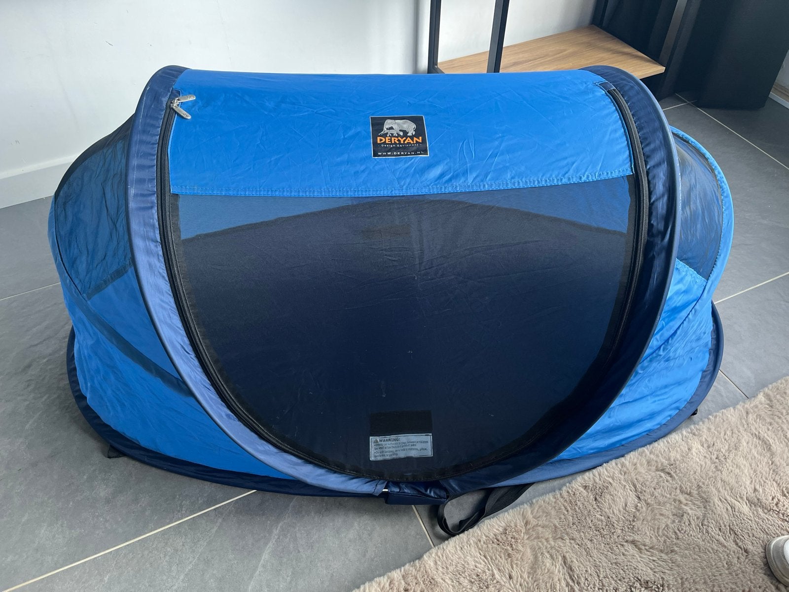 Deryan Baby Luxe Reisbedje Blauw, Ophalen, Zo goed als nieuw, Reisbedje