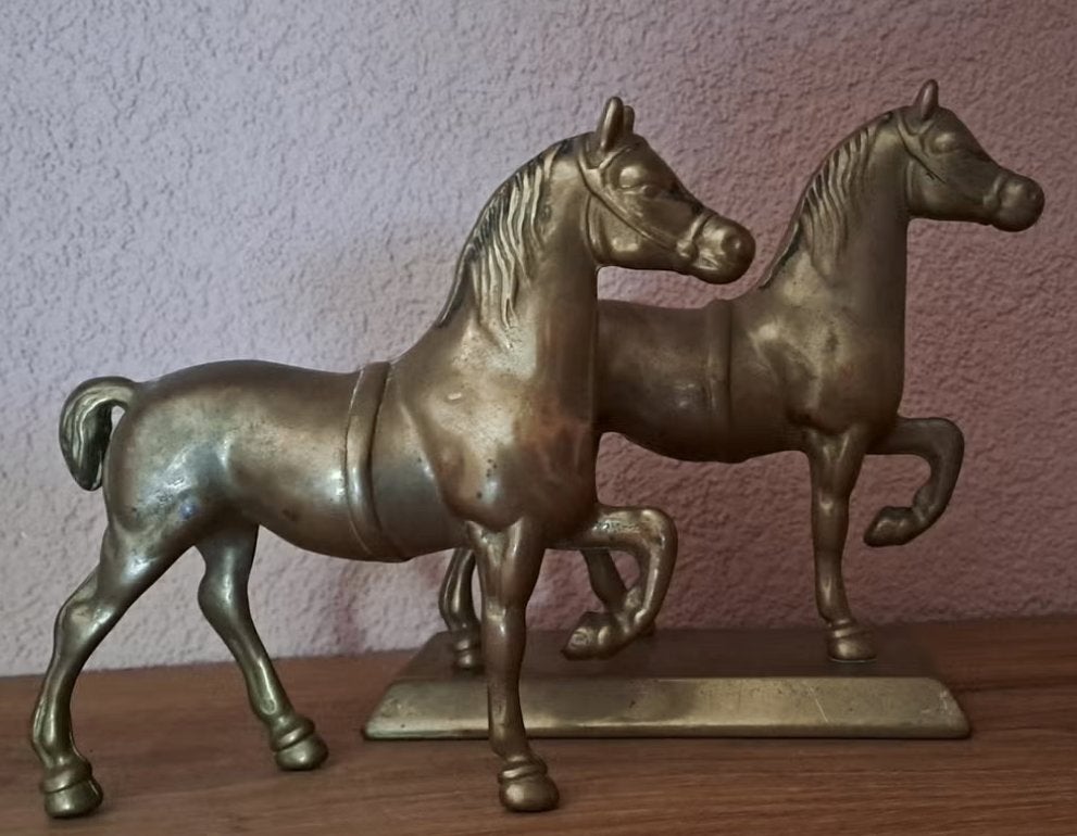 2 koperen paarden beeldjes. Samen of los te koop., Ophalen of Verzenden, Koper