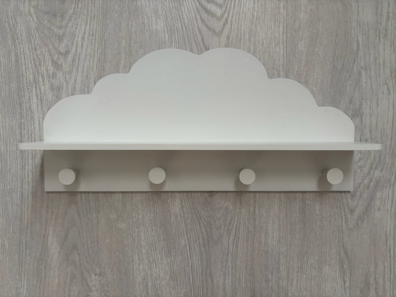 Wandplankje wolk met kapstokje wit, Wit, Ophalen of Verzenden, Kapstokje
