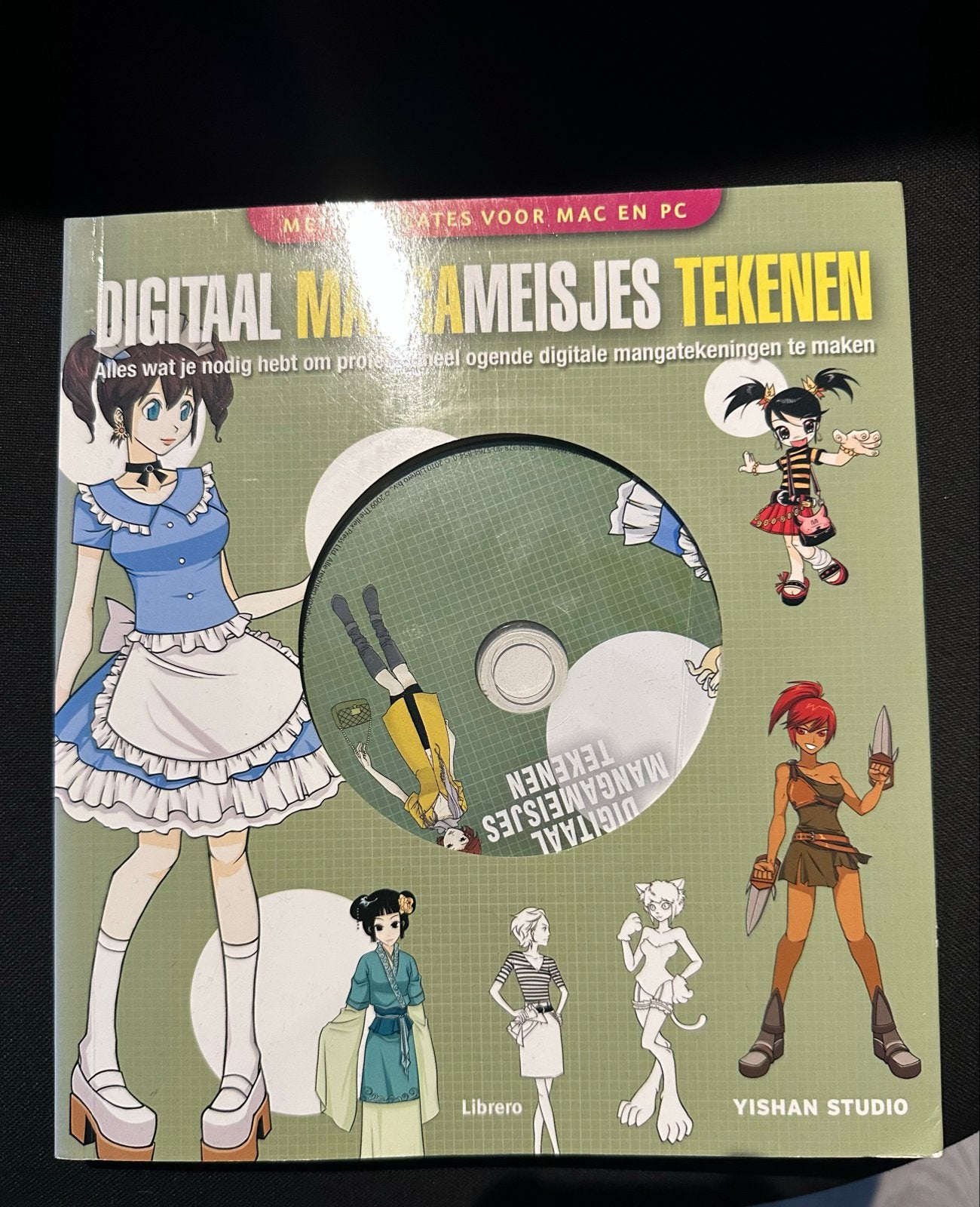 Boek Digitaal mangameisjes tekenen + cd-rom, Verzenden, Zo goed als nieuw, Boek of Gids