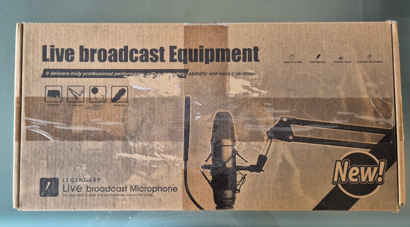Microfoon: Live broadcast microphone in verpakking, Muziek en Instrumenten, Microfoons, Ophalen of Verzenden, Nieuw, Zangmicrofoon