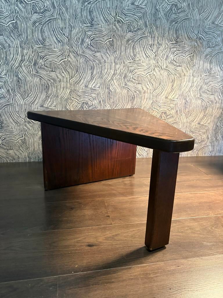 Brutalist Bijzettafel in eikenhout, Ophalen of Verzenden
