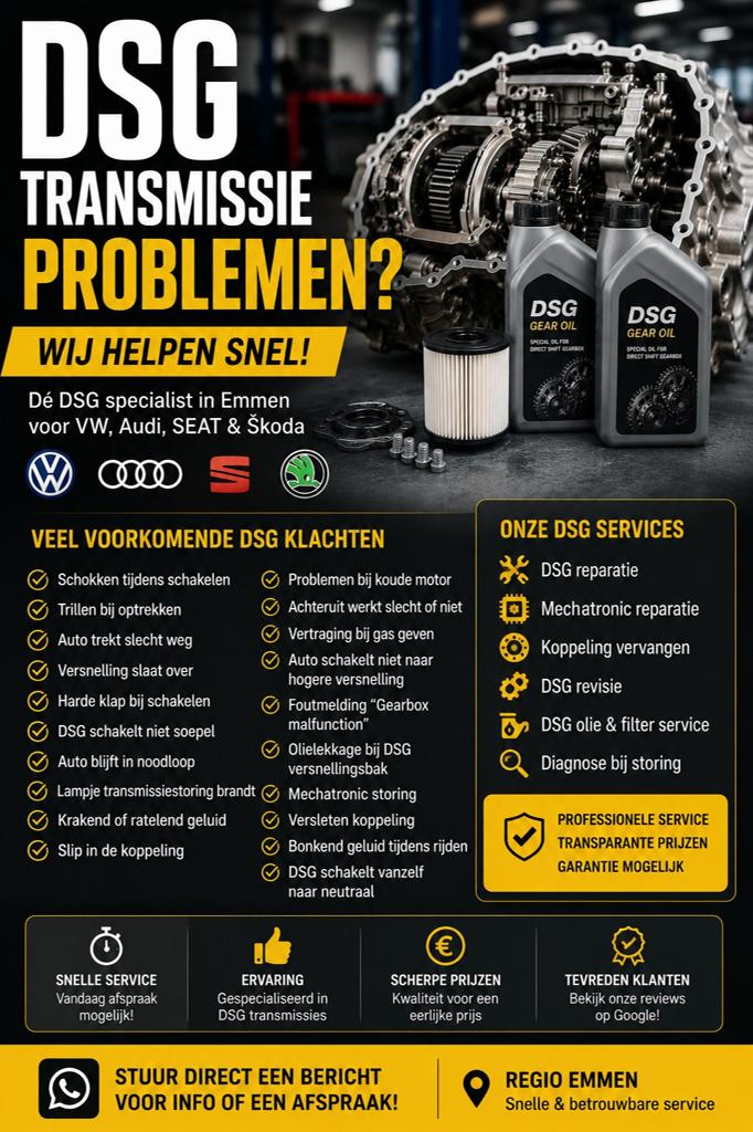 DSG transmissie problemen? WIJ HELPEN SNEL!, Ophalen of Verzenden, Nieuw, Seat