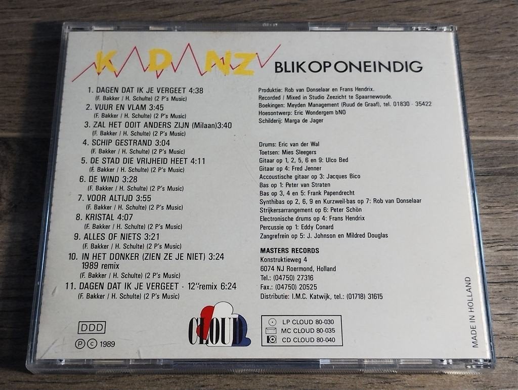 Kadanz ‎– Blik Op Oneindig, Ophalen of Verzenden, Zo goed als nieuw, Levenslied of Smartlap