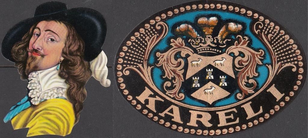 Sigarenetiketten twee grote etiketten Karel I, Verzamelen, Rookartikelen, Aanstekers en Luciferdoosjes, Ophalen of Verzenden, Nieuw