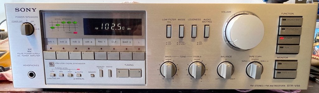 Sony STR-V55 receiver, Audio, Tv en Foto, Versterkers en Receivers, Gebruikt, Ophalen of Verzenden, Sony, Minder dan 60 watt