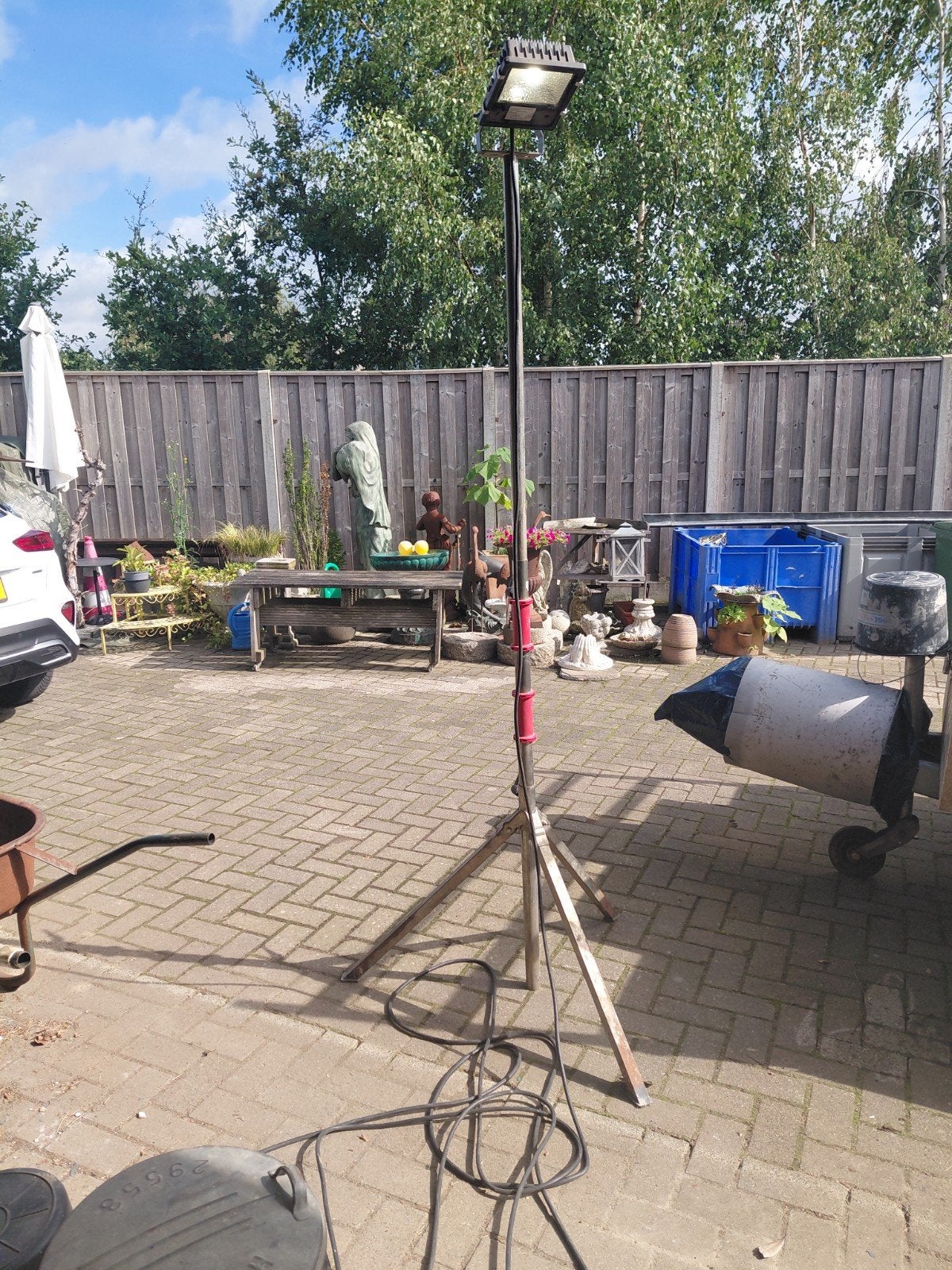 Professionele bouwlamp met statief - Bailey Electric, Doe-het-zelf en Verbouw, Ophalen, Gebruikt, Met statief, Lamp met armatuur